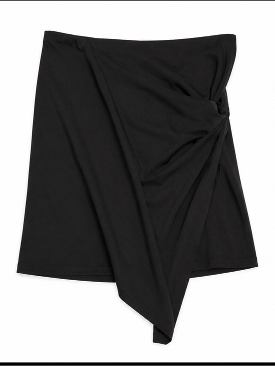 Kate Kasin Dresses & Skirts - Black Draped Asymmetrical Skirt - Women